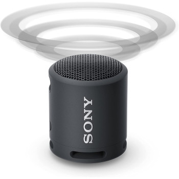 SONY SRS-XB13 Wireless Extra Bass Portable Compact Bluetooth Speaker with 16 Hours Battery Life, Type-C, IP67 Waterproof, Dustproof,Speaker with Mic, Loud Audio For Phone Calls/Work From Home, Black