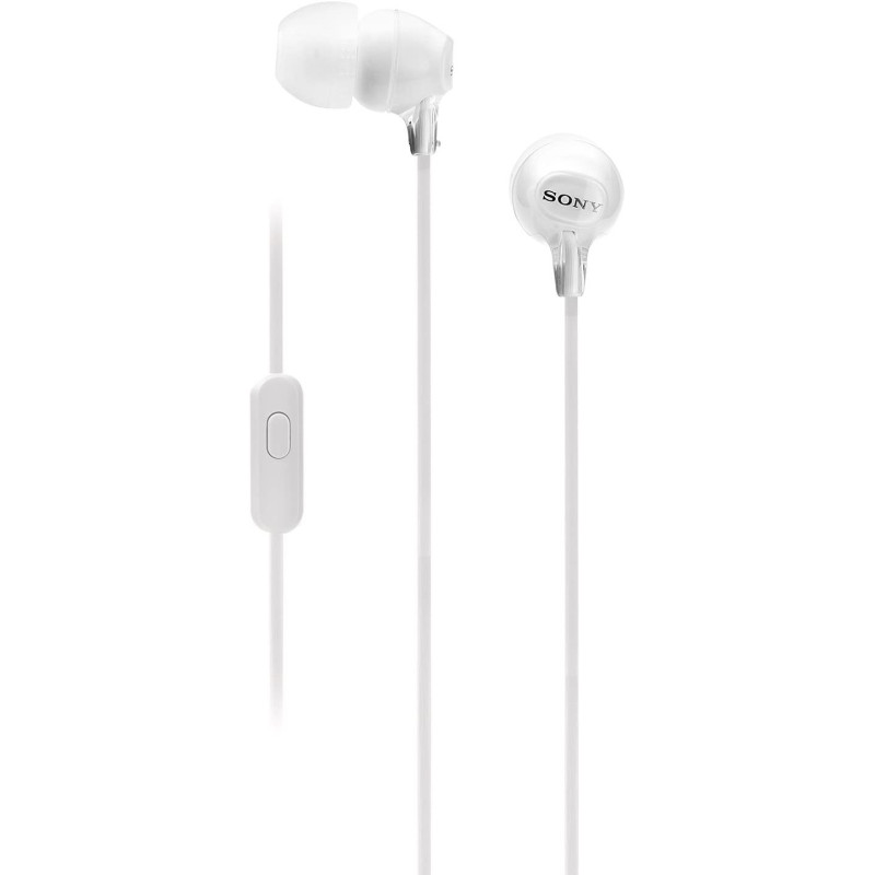 SONY MDREX15APWHITE Wired In-Ear Headphones EX-Series With Mic - White (Pack of1)
