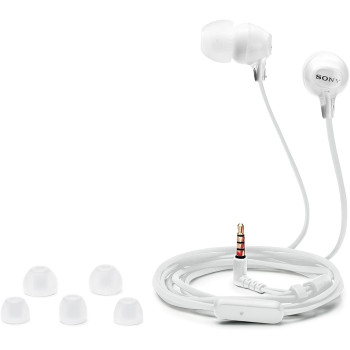 SONY MDREX15APWHITE Wired In-Ear Headphones EX-Series With Mic - White (Pack of1)