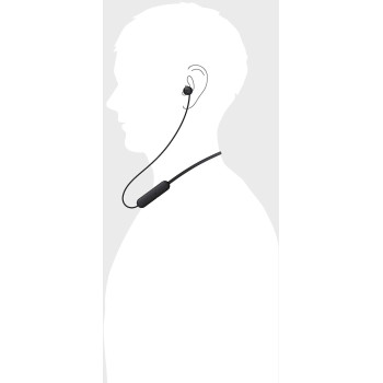SONY WI-C200 Wireless Neck-Band Headphones With Up To 15 Hours of Battery Life - Black