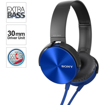 SONY Mdr-Xb450Ap/L Headphones For Smartphones - Blue, Universal