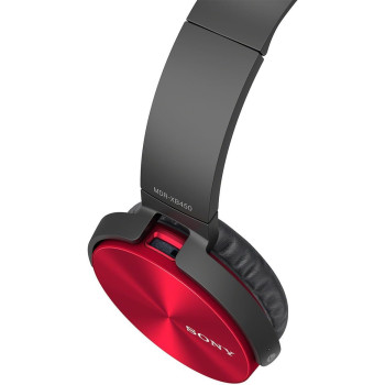 SONY Mdr-Xb450Ap On-Ear Extra Bass Headphones With Mic (Red)