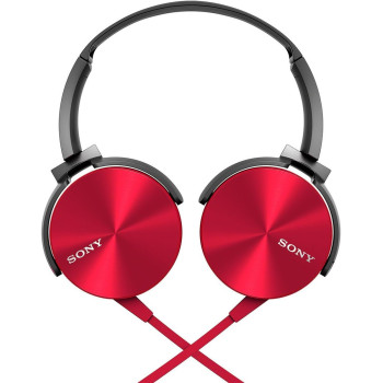 SONY Mdr-Xb450Ap On-Ear Extra Bass Headphones With Mic (Red)