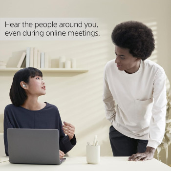 SONY LinkBuds - New Concept Open Ring Design Allows Conversations Without Removing Earbuds And To Stay Safe While Running - White