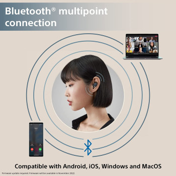 SONY LinkBuds - New Concept Open Ring Design Allows Conversations Without Removing Earbuds And To Stay Safe While Running - White