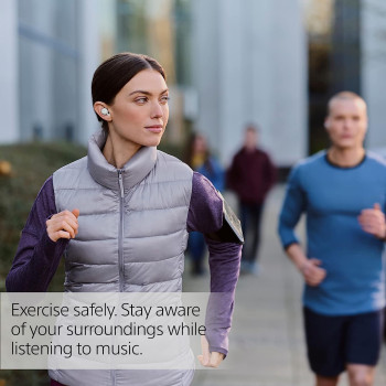 SONY LinkBuds - New Concept Open Ring Design Allows Conversations Without Removing Earbuds And To Stay Safe While Running - White