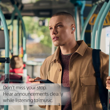 SONY LinkBuds - New Concept Open Ring Design Allows Conversations Without Removing Earbuds And To Stay Safe While Running - White