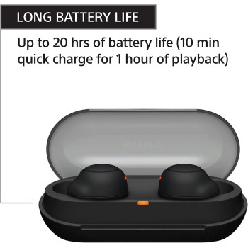 SONY WF-C500 Truly Wireless In-Ear Bluetooth Earbud Headphones With Mic And IPX4 Water Resistance, Black