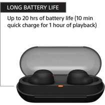 SONY WF-C500 Truly Wireless In-Ear Bluetooth Earbud Headphones With Mic And IPX4 Water Resistance, Black