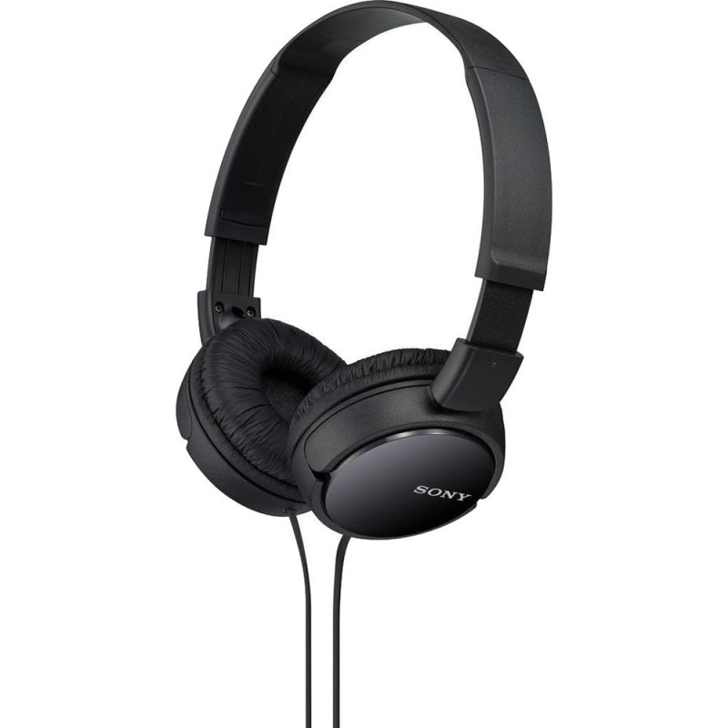 SONY MDR-ZX110 Stereo Headphones Loud and Clear Sound Quality - Black