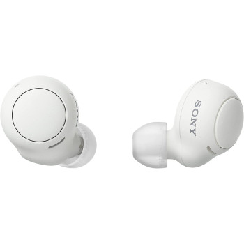 SONY Wf-C500 True Wireless Headphones - Up To 20 Hours Battery Life With Charging Case - Voice Assistant Compatible - Built-In Mic For Phone Calls - Reliable Bluetooth Connection - White