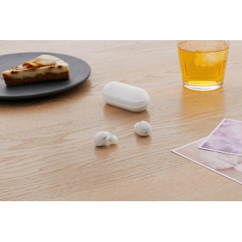 SONY Wf-C500 True Wireless Headphones - Up To 20 Hours Battery Life With Charging Case - Voice Assistant Compatible - Built-In Mic For Phone Calls - Reliable Bluetooth Connection - White