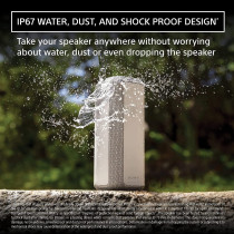 SONY SRS XE300 X Series Wireless Portable Bluetooth Speaker, IP67 Waterproof, Dustproof And Shockproof With 24 Hour Battery, Black, SRSXE300/B