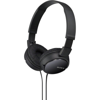 SONY ZX Series Wired On-Ear Headphones, Black MDR-ZX110, 7.87 x 1.81 x 5.87 Inches