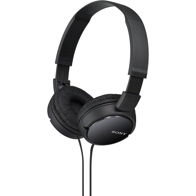 SONY ZX Series Wired On-Ear Headphones, Black MDR-ZX110, 7.87 x 1.81 x 5.87 Inches