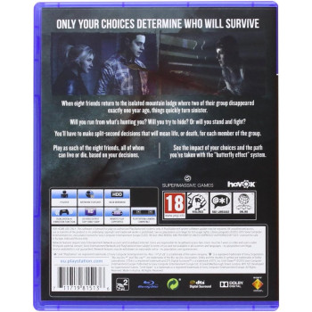 SONY Until Dawn PS4 PlayStation 4 Game