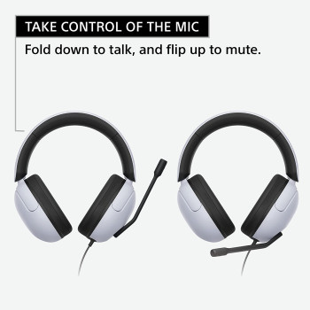SONY INZONE H3 Gaming Headset With Boom Microphone For PC/PS5, White, MDRG300/W, One Size