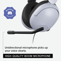 SONY INZONE H3 Gaming Headset With Boom Microphone For PC/PS5, White, MDRG300/W, One Size