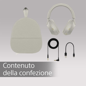 SONY WH 1000XM5 Noise Cancelling Wireless Headphones 30 Hours Battery Life Over-Ear Style Optimised For Alexa And The Google Assistant With Built In Mic For Phone Calls Silver, One Size