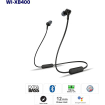 SONY WI-XB400 Wireless In-Ear Extra Bass Headset/Headphones With Mic For Phone Call, Black