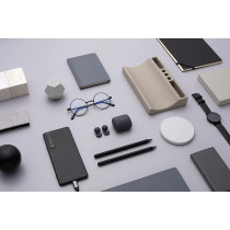 SONY LinkBuds - New Concept Open Ring Design Allows Conversations Without Removing Earbuds And To Stay Safe While Running - Grey Headphone