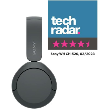 SONY WH-CH520 Wireless Bluetooth Headphones - Up To 50 Hours Battery Life With Quick Charge, On-Ear Style - Black