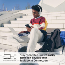 SONY WH-CH520 Wireless Bluetooth Headphones - Up To 50 Hours Battery Life With Quick Charge, On-Ear Style - White