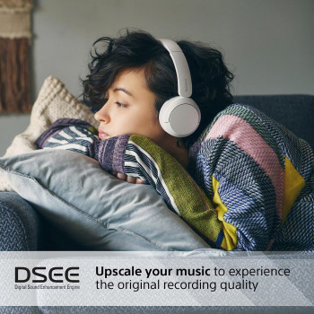 SONY WH-CH520 Wireless Bluetooth Headphones - Up To 50 Hours Battery Life With Quick Charge, On-Ear Style - White