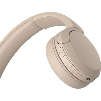 SONY WH-CH520 Wireless Bluetooth Headphones - Up To 50 Hours Battery Life With Quick Charge, On-Ear Style - Beige