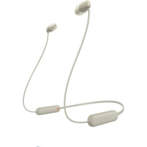 SONY WI-C100/CZ UC WI-C100 Wireless In-Ear Headphones With Neckband And Microphone For Hands Free Calling, Beige