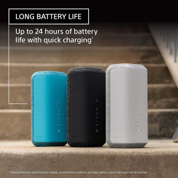 SONY SRSXE300/L SRS-XE300 X-Series Wireless Portable-Bluetooth-Speaker, IP67 Waterproof, Dustproof And Shockproof With 24 Hour Battery, Blue