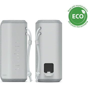 SONY SRS-XE200 - Portable Wireless Bluetooth Speaker With Wide Sound And Strap - Waterproof, Shockproof, 16 Hours Battery Life And Quick Charging - Light Grey, One Size