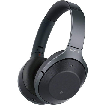 SONY Noise Cancelling Headphones WH1000XM2: Over Ear Wireless Bluetooth Headphones With Microphone - Hi Res Audio and Active Sound Cancellation - Black (2017 model)