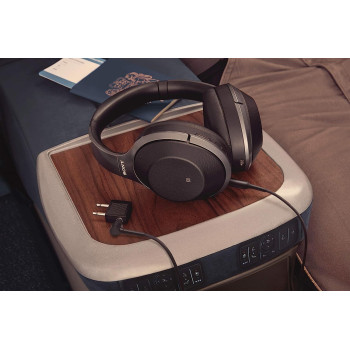 SONY Noise Cancelling Headphones WH1000XM2: Over Ear Wireless Bluetooth Headphones With Microphone - Hi Res Audio and Active Sound Cancellation - Black (2017 model)