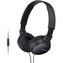 SONY MDR-ZX110AP Extra Bass Wired Headphones With Mic, Smartphone Headset For iPhone & Android With in-Line Remote & Microphone, Neodymium Magnets & 30mm Drivers, Black (Certified Refurbished)