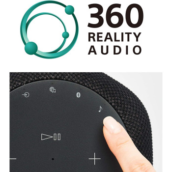 SONY SRS-RA3000 Bluetooth Premium Speaker, Room Filling Sound, 360 Reality Audio, Wi-Fi, Moisture-proof, Compatible With Alexa, Black