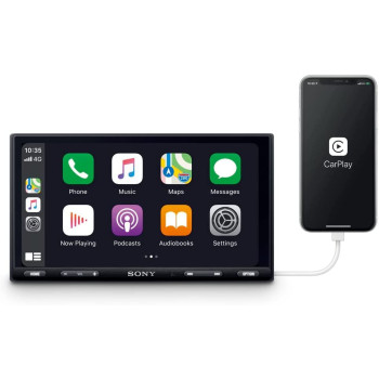 SONY XAVAX5500 6.95 Inches7 Inch  Apple Car Play, Android Auto, Media Receiver With Bluetooth and WebLink Compatible