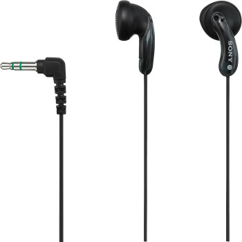 SONY MDRE9LP/BLK SONY MDR-E9LP Earphone - Stereo - Black - Mini-phone - Wired - 16 Ohm - 18 Hz 22 kHz - Earbud - Binaural - Open - 3.94 ft Cable