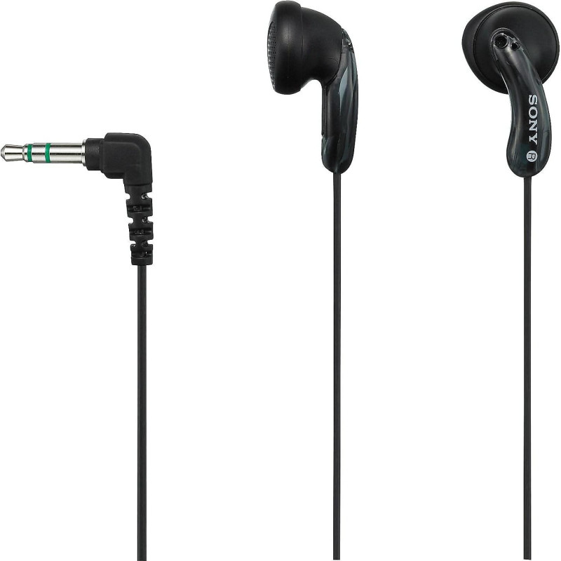 SONY MDRE9LP/BLK SONY MDR-E9LP Earphone - Stereo - Black - Mini-phone - Wired - 16 Ohm - 18 Hz 22 kHz - Earbud - Binaural - Open - 3.94 ft Cable