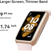 HUAWEI Band 7 Smartwatch Health And Fitness Tracker, Slim Bezel-Less Screen, Graphite Black, 55029045, Small