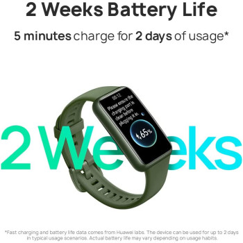 HUAWEI Band 7 Smartwatch Health And Fitness Tracker, Slim Bezel-Less Screen, Graphite Black, 55029045, Small