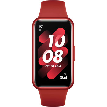 HUAWEI Band 7 Smartwatch Health And Fitness Tracker, Slim Bezel-Less Screen, 96 Workout Modes/Flame Red, 55029047, Small