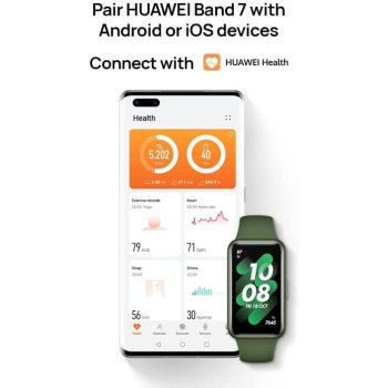 HUAWEI Band 7 Smartwatch Health And Fitness Tracker, Slim Bezel-Less Screen, 96 Workout Modes/Flame Red, 55029047, Small