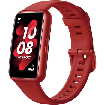 HUAWEI Band 7 Smartwatch Health And Fitness Tracker, Slim Bezel-Less Screen, 96 Workout Modes/Flame Red, 55029047, Small