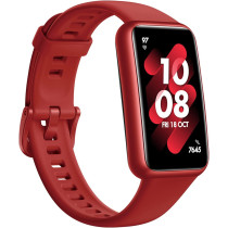 HUAWEI Band 7 Smartwatch Health And Fitness Tracker, Slim Bezel-Less Screen, 96 Workout Modes/Flame Red, 55029047, Small