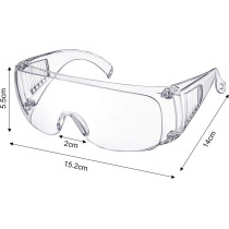 Frienda Safety Goggle Glasses Clear Safety Goggles Anti-Fog Protective Polycarbonate Eyewear With Impact Resistant Lens For Construction Laboratory Outdoor Work Eye Protection (6 Pairs)