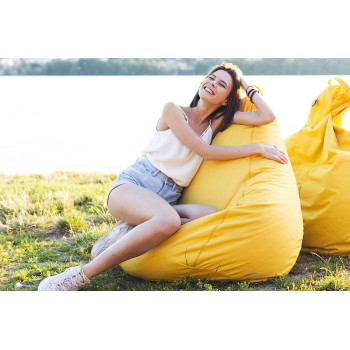 Home Shoppy Soft And Comfortable Bean Bag Chair For Adults And Kids, Stuffed Foam Filled Furniture And Accessories For Indoor Or Outdoor Usage, Black, Xl