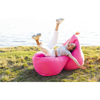 Home Shoppy Soft And Comfortable Bean Bag Chair For Adults And Kids, Stuffed Foam Filled Furniture And Accessories For Indoor Or Outdoor Usage, Black, Xl