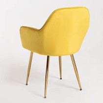 Umatou Dining Room Chairs Living Room Chair Velve Fabric Chair For Hotel Restaurant And Office Visitor (Yellow)