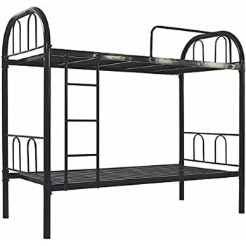Iron Metal Bunk Bed (Black,190X90X83 Cm)